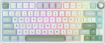 Royal Kludge Klawiatura Royal Kludge RK R75 RGB Sky Cyan bezprzewodowa klawiatura | 75%, Hot-swap, Sidabrinis switches, US