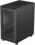 Lanberg 19-inch 22U 600x1000 black floor-standing rack cabinet with perforated doors (flat pack)