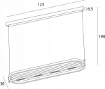 Light Prestige Maxlight Singapur P0553 lampa wisząca zwis 1x80W LED 3000K 4400 lm czarna/kawowa