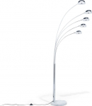 Beliani Lampa podłogowa Beliani Lampa podłogowa regulowana metalowa srebrna FLINDERS