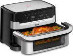 Tefal Dual Easy Fry Flex EY922D 9 L Stand-alone Hot air fryer Black, Stainless steel