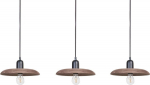 Beliani Lampa wisząca Beliani Lampa wisząca 3-punktowa drewno mango ciemne MANAIR