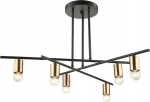 Italux Lampa wisząca Italux Lampa sufitowa nowoczesna industrialna NORMANI MDM3658/6 BK+BRO 6xE27 Italux