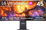 LG 45GX950B-B PC lamekuvar 114,3 cm (45") 5120 x 2160 pikslit 5K Ultra HD OLED-ekraan Must