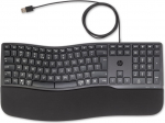 HP 480 Comfort Wired Keyboard klaviatuur Kodu USB QWERTY Inglise Must