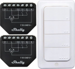 Shelly Set of 2 WiFi Shutter Controllers for Blinds/Curtains Shelly Shutter + BLU RC Button 4