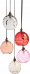 Beliani Lampa wisząca Beliani Lampa wisząca PABELLON Szkło Czerwony