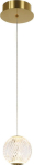 Italux Lampa wisząca Italux LAMPA wisząca ROSARIO PND-12220121-1A-GD Italux glamour OPRAWA zwis LED 4,2W 3000K szklany przezroczysty