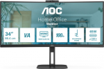 AOC V5 CU34V5CW PC lamekuvar 86,4 cm (34") 3440 x 1440 pikslit Wide Quad HD LED Must