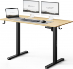 Sense7 Biurko SENSE7 NOJO LIGHT Jasnobrązowo-Czarne 120 cmx60 cm