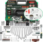 Rockforce Zestaw narzędzi 125+6el. 1/4'', 3/8'', 1/2'' Premium