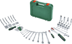 Bosch Zestaw narzędzi Bosch Powertools Advanced Walizka narzędziowa, 132-częściowa (zielony, z 2 grzechotkami przełączanymi 1/4'' i 1/2'') (1600A02Z9B)