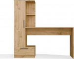 Top E Shop COSMO Oak Artisan Desk + Bookcase Set