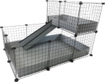 C&C modular cage one-storey 3x2 + Loft 2x1 + Silver ramp