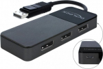 Delock DisplayPort Splitter 1.4 1x DisplayPort> 3x DisplayPort&nbsp;(black, 30cm)