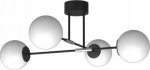 Luminex Glame 4276 plafon lampa sufitowa 4x15W E27 czarny/chrom