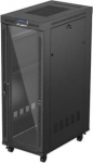 Lanberg Standing rack cabinet 19 inch 32U 600x1000 glass door LCD black (Flat pack)