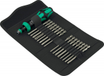 Wera Kraftform Kompakt 60 RA-R Imperial 1, bit set black/green, 17-piece, 1/4", inch, with ratchet function and Rapidaptor quick-change chuck
