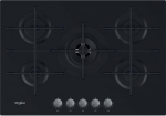 Whirlpool AKWL 728/NB Black Built-in 75 cm Gas 5 zone(s)