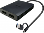 I-Tec CADUAL4KDP videokaabliadapter 0,27 m USB Type-A/USB Type-C 2 x DisplayPort Must