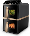 Philips 4000 series Dual Stack Airfryer Vertical Basket 10L Kahekohaline Eraldiseisev 2750 W Kuuma&otilde;hu frit&uuml;&uuml;r Must