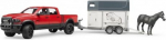 Bruder RAM 2500 Power Wagon with horse trailer