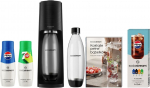 Sodastream Terra czarny | 2 butelki x 1 L | 2 syropy x 400 ml Pepis/7 Up | 4 x pr&oacute;bki | książka