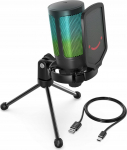 Fifine Mikrofon pojemnościowy studyjny Fifine A6V AMPLIGAME RGB gla graczy