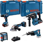 Bosch ZESTAW COMBI 18V GSB+GBH+GWS+GSA+GLI+3x5