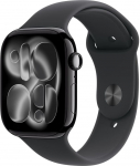 Apple Smartwatch Apple Watch 11 GPS 46mm Jet Black Alu Sport Band S/M Czarny  (MEUW4ZR/A)