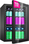 Bomann KSG 7290 black Glass Door Refrigerator 84,5cm