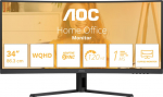 AOC B3 CU34B3E PC lamekuvar 86,4 cm (34") 3440 x 1440 pikslit Wide Quad HD LED Must