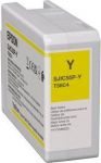 Epson SJIC55(Y): INK CARTRIDGE FOR/COLORWORKS CW-D6500/D6000-YELLOW