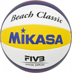 Mikasa Piłka siatkowa plażowa Mikasa Beach Classic biało-ż&oacute;łto-niebieska BV551C-WYBR 5