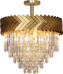 Zumaline Lampa wisząca Zumaline Zuma Line Lyon C23910/9 lampa wisząca zwis 9x40W E14 złota/transparentna