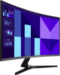 Samsung Essential Monitor S32D396GAU, LED monitor - 32 - black, FullHD, VA, curved, VGA, HDMI, speakers, 100Hz panel