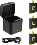 Telesin Ładowarka tr&oacute;jkanałowa Box dla GoPro Hero 9 / Hero 10 + 3 akumulatory (GP-BNC-902-B)