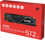 Adata XPG GAMMIX S70 BLADE 512 GB, SSD (gray, PCIe 4.0 x4, NVMe 1.4, M.2 2280)