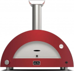 Alfa Forni Moderno 3 Pizze Hybrid Antik Czerwony
