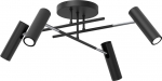 Luminex Axion 4448 plafon lampa sufitowa 4x8W GU10 czarny/chrom