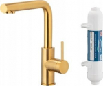 KFA Bateria kuchenna KFA DUERO PURE BASIC BATERIA KUCHENNA Z FUNKCJĄ FILTRACJI WODY + FILTR HYDRO, BRUSHED GOLD