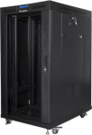 Lanberg Free-standing cabinet 19 inches 22U 800x1000 glass doors LCD (flat pack) V2 black