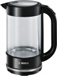 Bosch TWK70B03 electric kettle 1.7 L 2400 W Black, Transparent