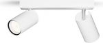 Philips Idris Ceiling/Wall Spotlight 2x, Rail lighting spot, GU10, 2 bulb(s), LED, 220-240 V, White