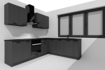 Stolkar Cosmo Design ANIKA graphite/graphite 2.0/2.6 kitchen furniture set