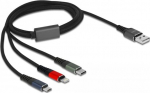 Delock USB 3in1 Lightn. mUSB / USB-C 1m - 87277 3-colored