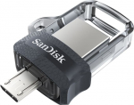 Sandisk Ultra Dual m3.0 USB flash drive 256 GB USB Type-A / Micro-USB 3.2 Gen 1 (3.1 Gen 1) Black, Silver, Transparent