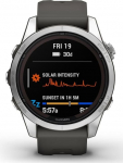 Garmin fēnix 7S Pro 3.05 cm (1.2") MIP 42 mm Digital 240 x 240 pixels Touchscreen Silver Wi-Fi GPS (satellite)