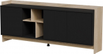 Cama Meble Cama PORTO 3D chest of drawers 190x38x77 oak/black