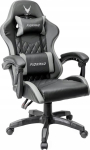 Varr Fotel Varr VARR GAMING CHAIR BACKREST+ARMRESTS REGULATION 2 PILLOWS FOTEL GAMINGOWY FIORANO REGULACJA OPARCIA I PODŁOKIETNIK&Oacute;W 2 PODUSZKI GREY+BLACK [45841]